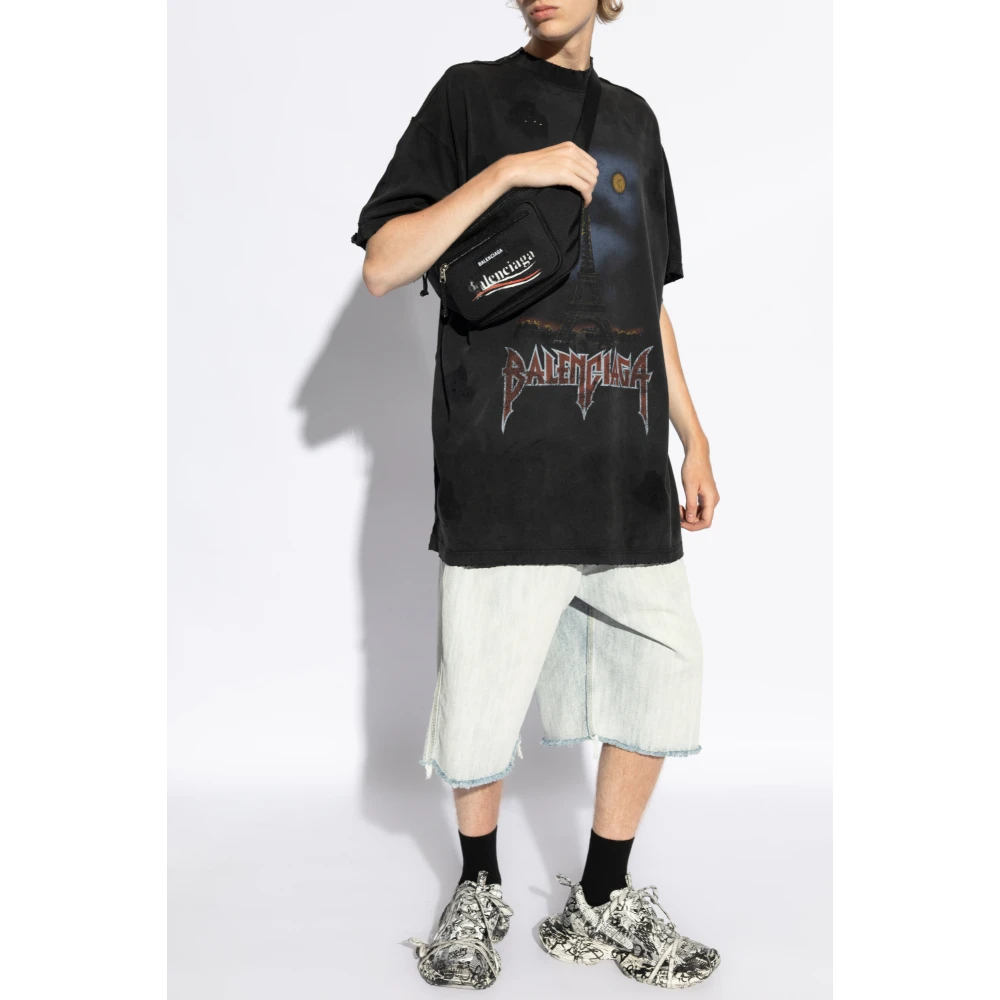 Balenciaga Denim Bermuda Shorts Blue Heren