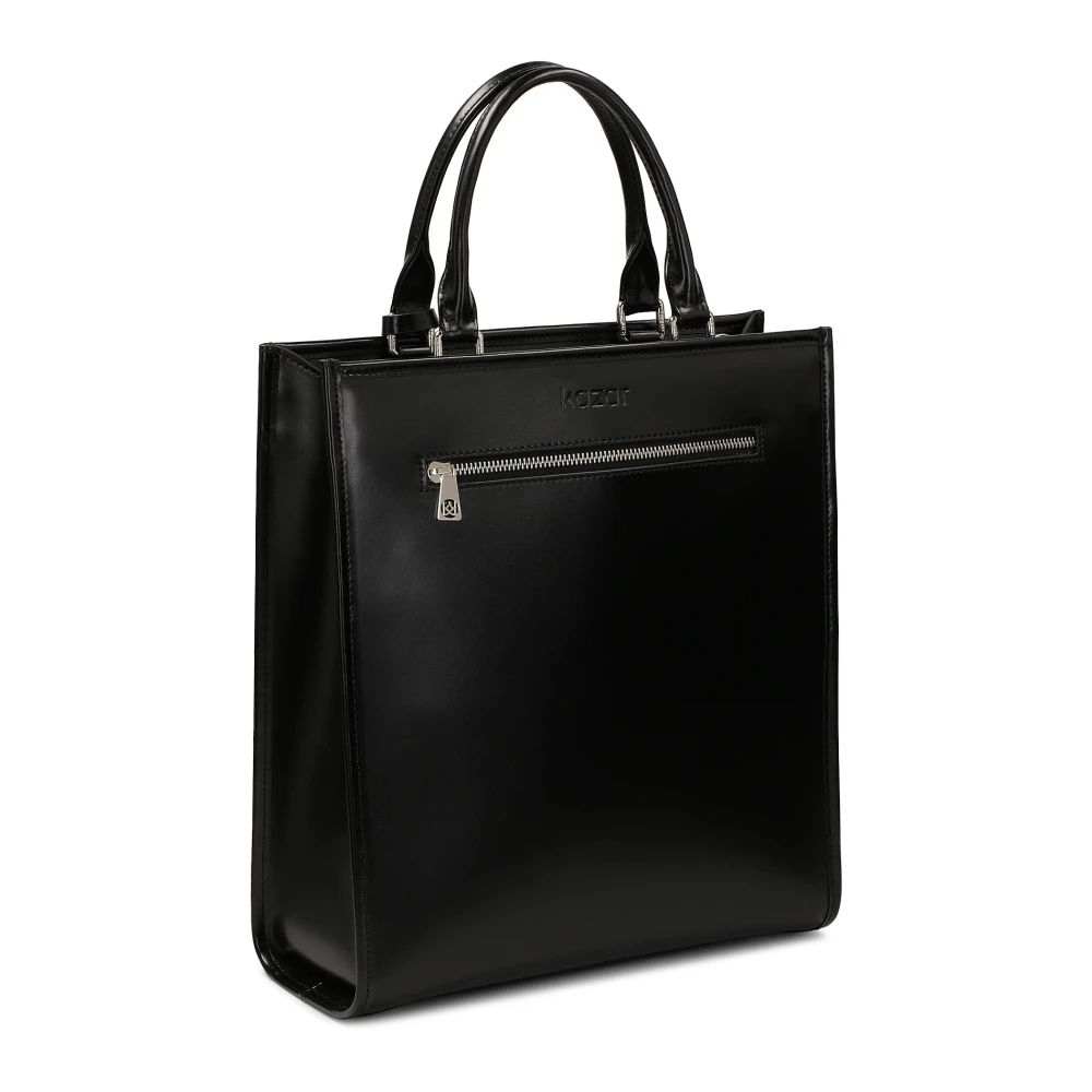 Kazar Grote handtas met gestippelde metalen monogrammen Black Dames