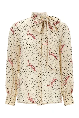 Plus De Pois Crepe de Chine Bubble Shirt