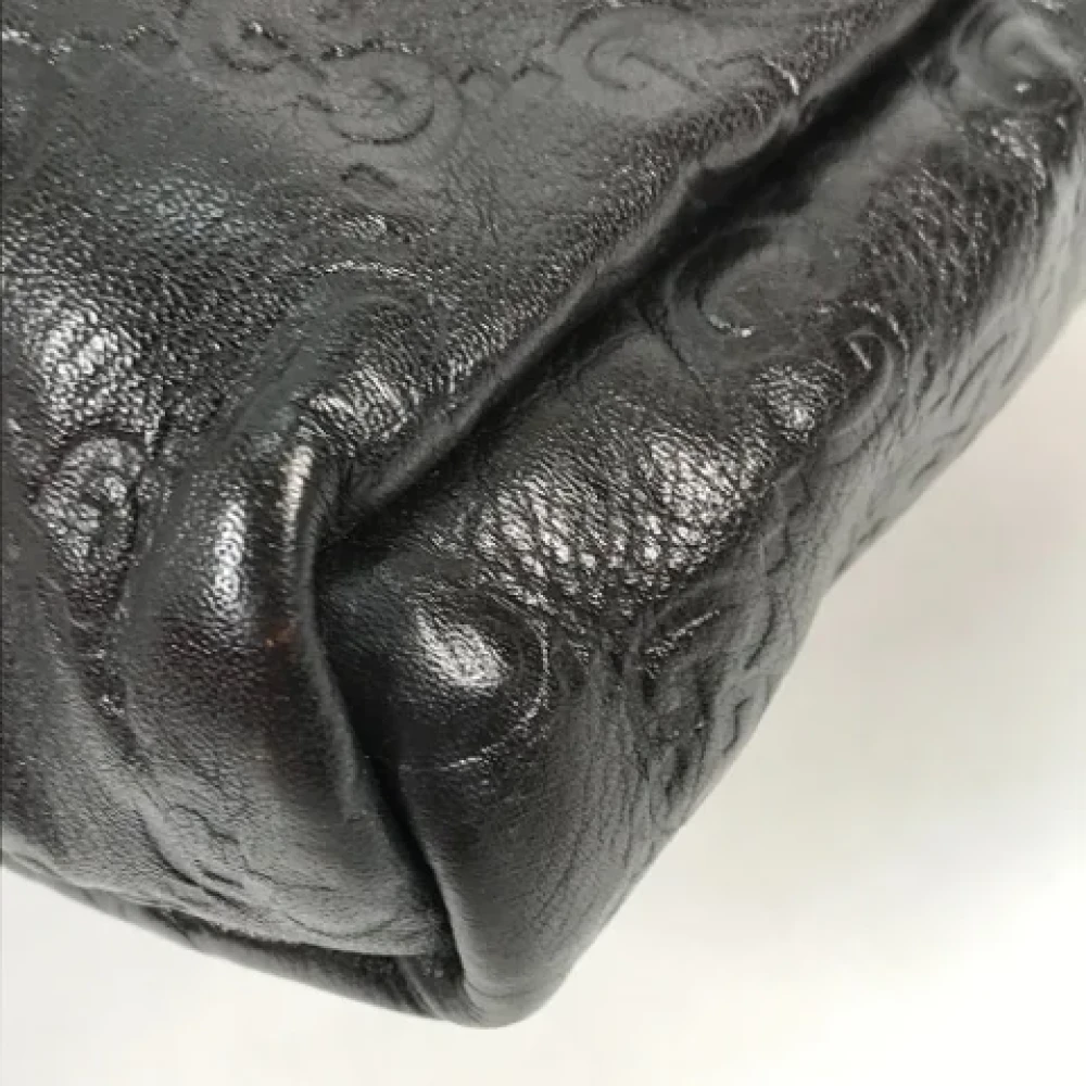 Gucci Vintage Pre-owned Leather gucci-bags Gray Heren