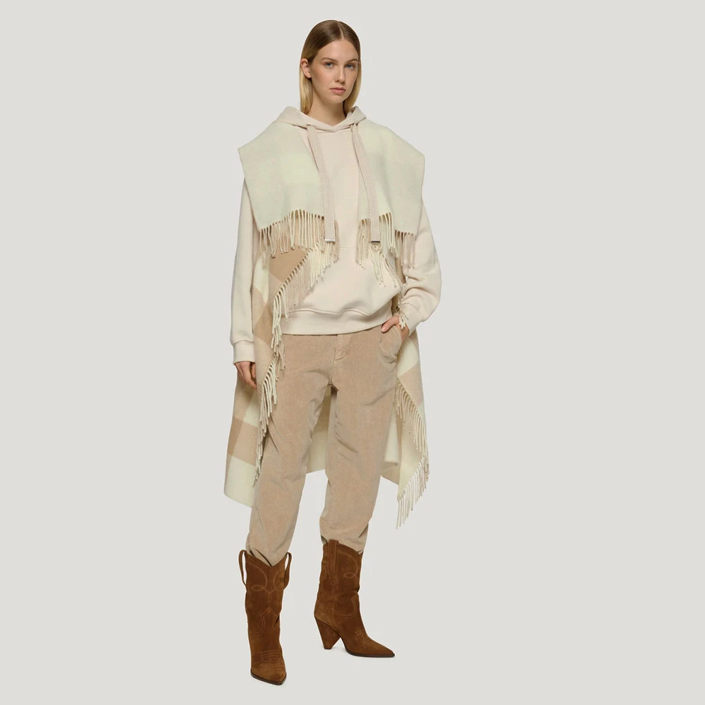 Dondup Janis Velvet Carrot Fit Broek Beige Dames