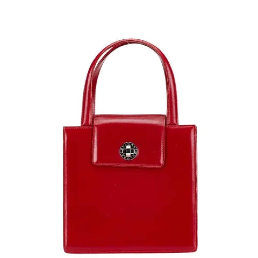 Bvlgari Vintage Pre-owned Leather handbags Red Dames