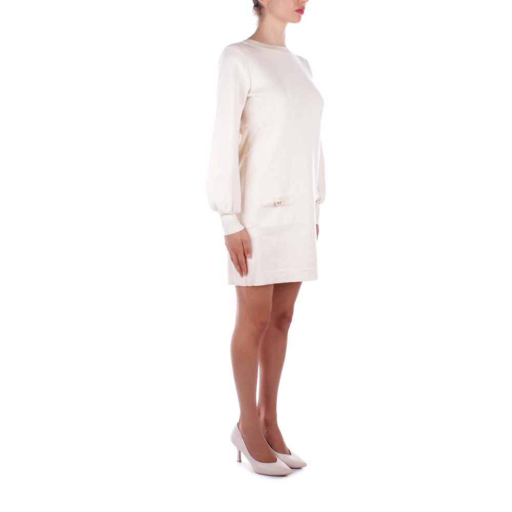 Blugirl Beige Jurk met Achterlogo Detail Beige Dames