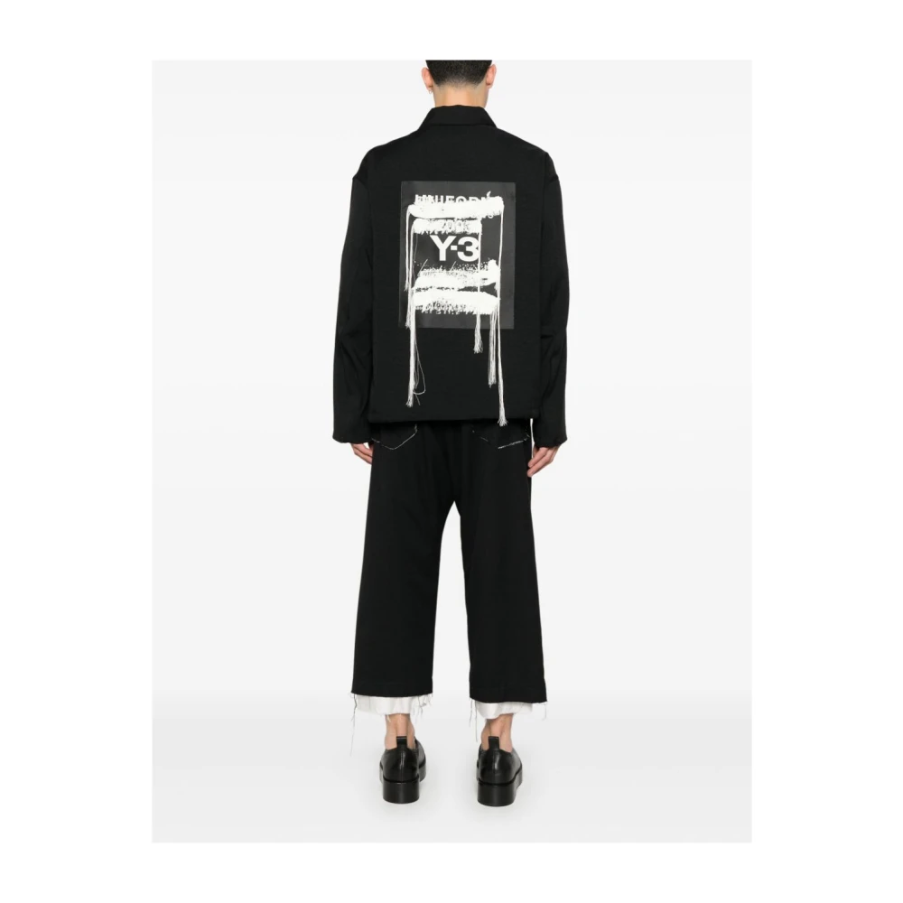 Y-3 Zwarte Stijlvolle Jassen Black Heren
