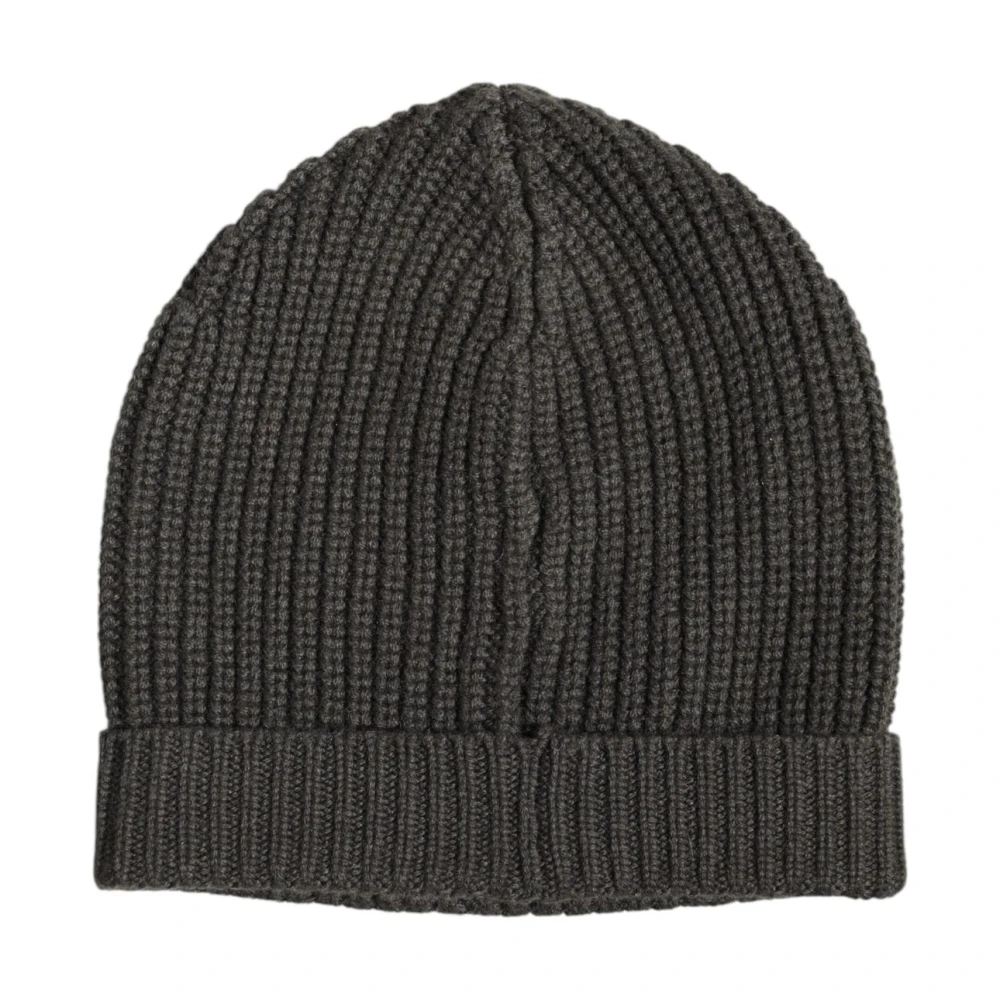 Dolce & Gabbana Men's Gray Luxurious Cashmere Knit Beanie Hat