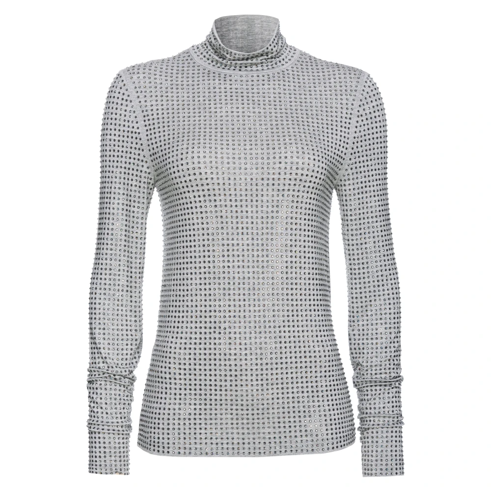 Pinko Trui met strass Gray Dames