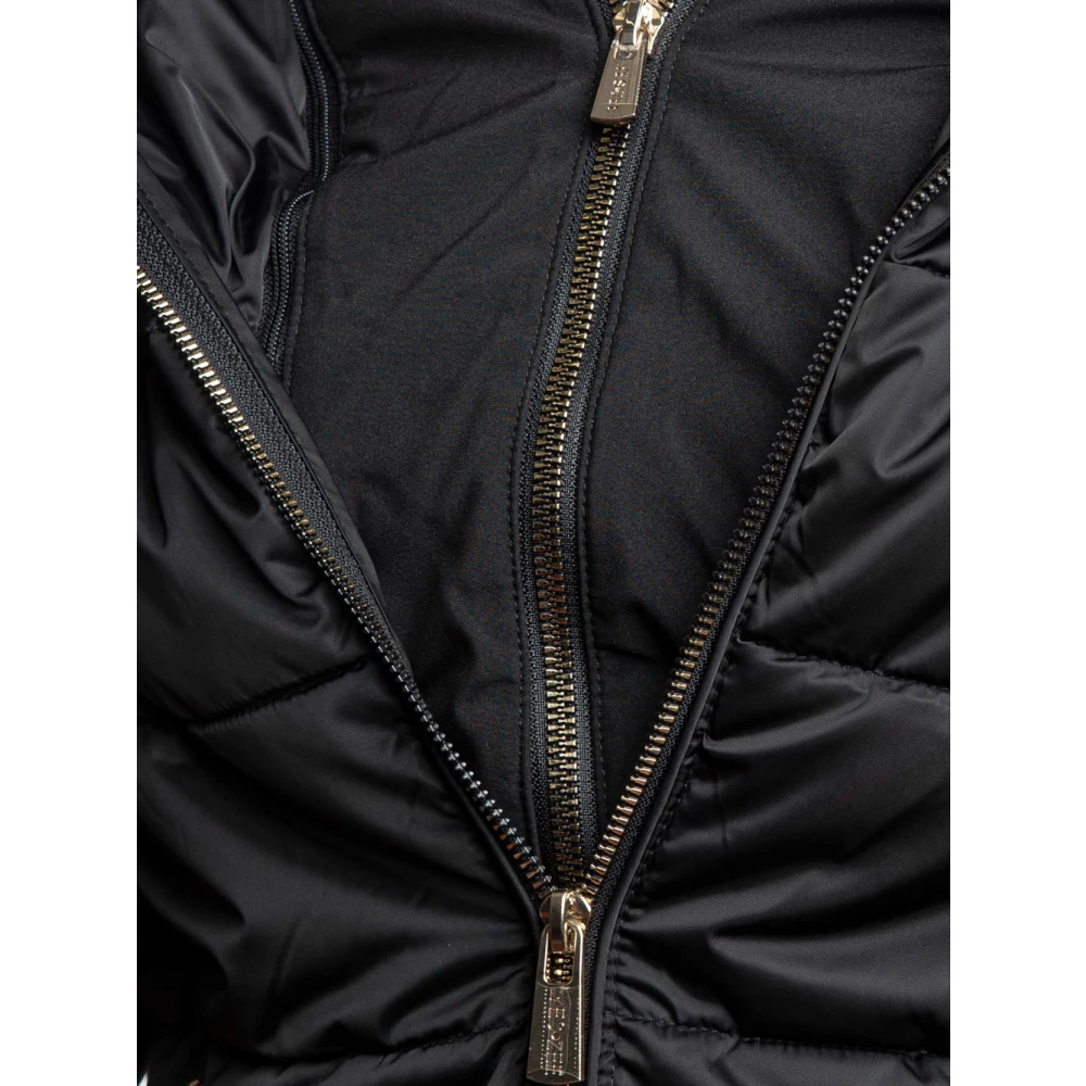 YES ZEE Gewatteerde Zwarte Jas met Afneembaar Vest Black Dames