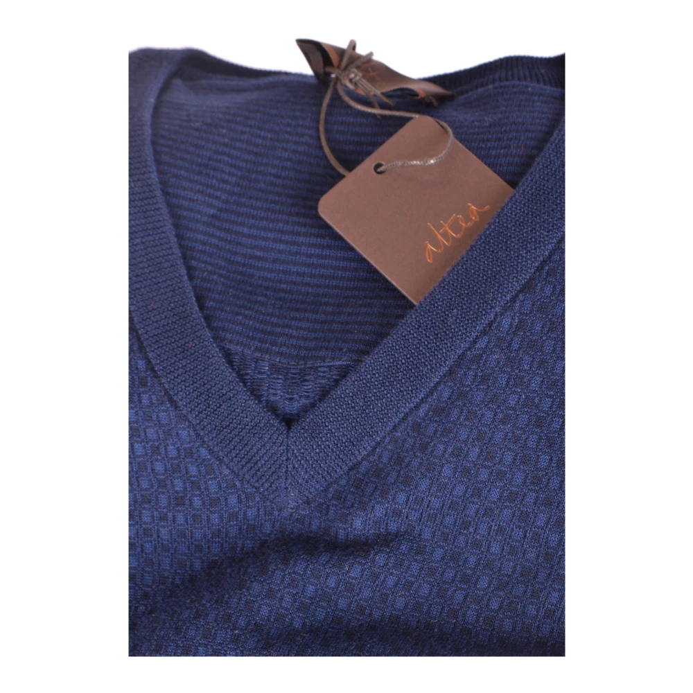 Altea Knitwear Blue Heren