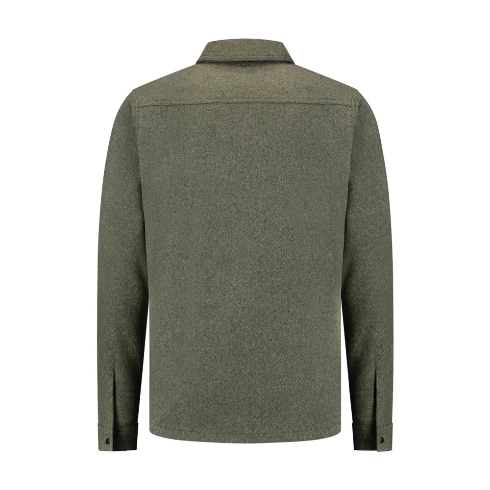 Pure Path Lange Mouw Regular Fit Overhemd Green Heren