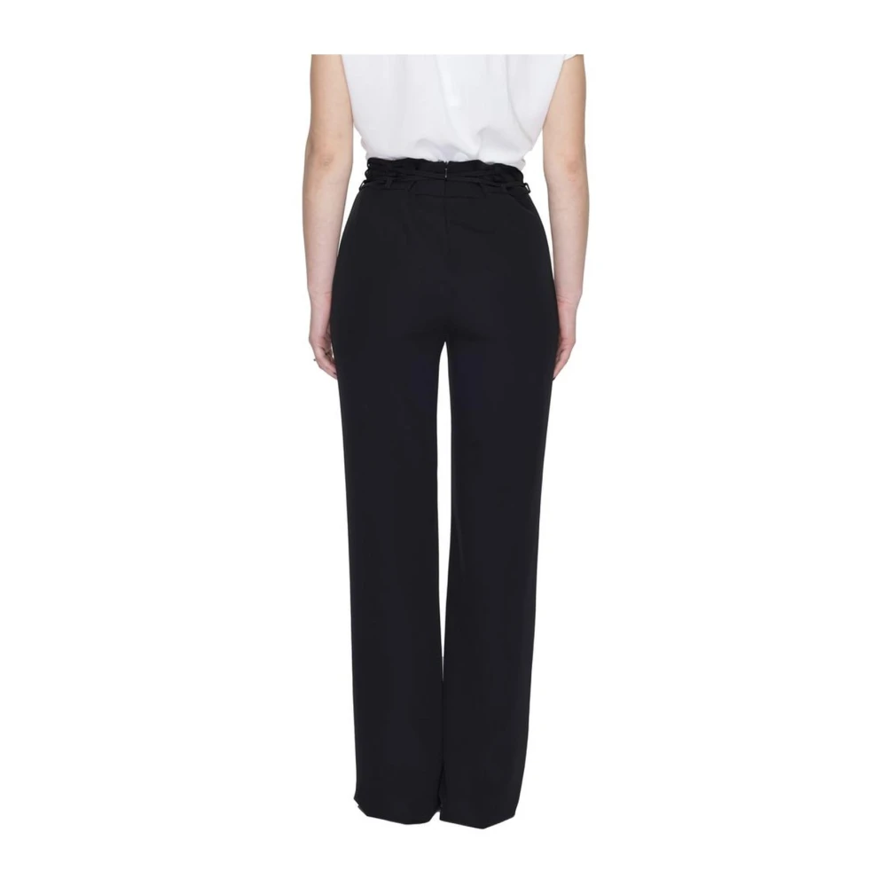 Sandro Ferrone Polyester Bootcut Broeken voor Vrouwen Black Dames