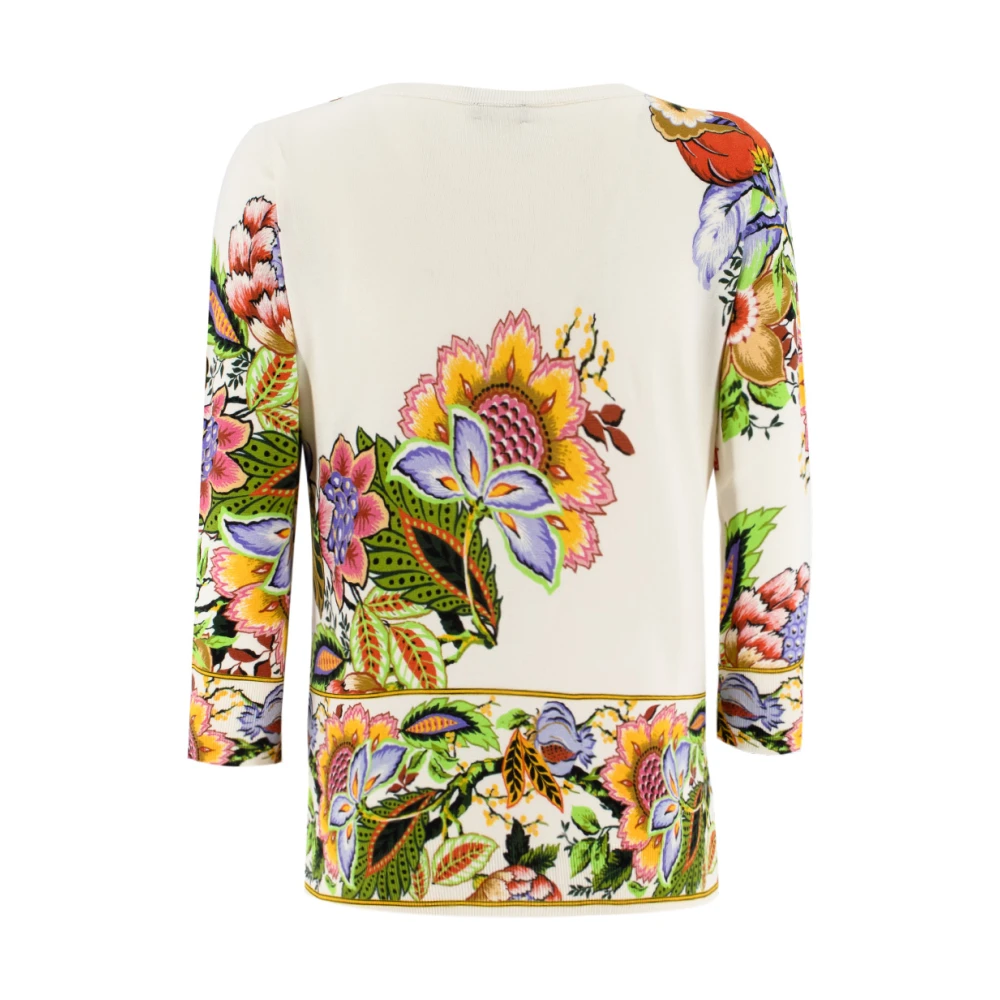 ETRO Zijde Blend Boeket Print Sweater Multicolor Dames