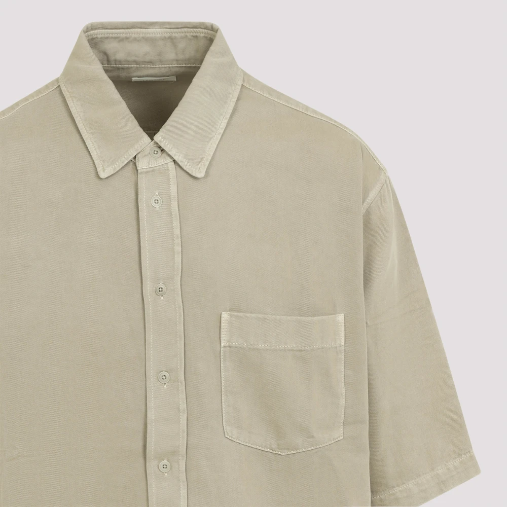 Lemaire Neutrale Katoenen Shirt voor Mannen Beige Heren