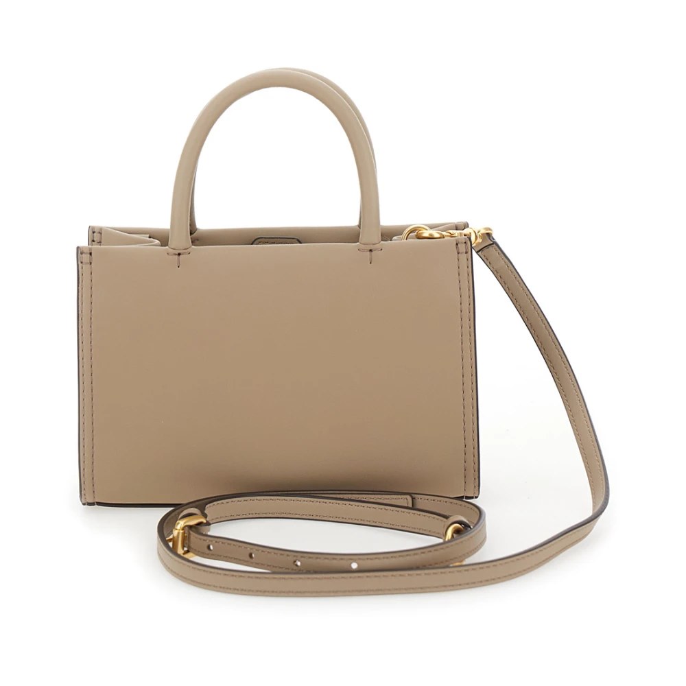 TORY BURCH Beige Tote Tas met Gouden Hardware Beige Dames