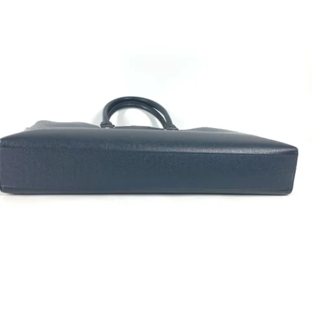 Louis Vuitton Vintage Pre-owned Leather briefcases Blue Dames