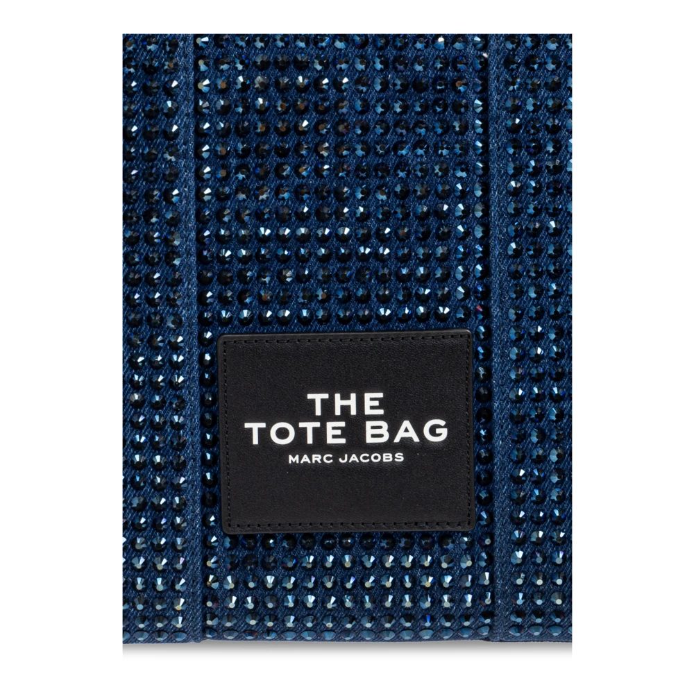 Marc Jacobs Handtas De Kristal Denim Kleine Tote Tas Blue Dames