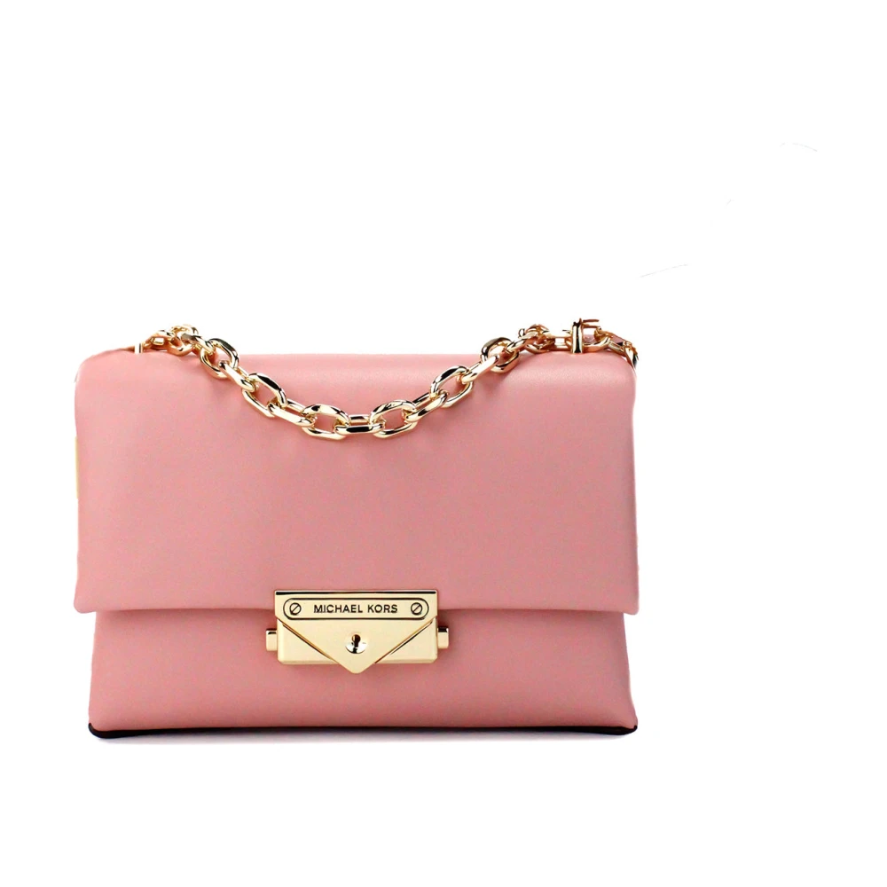 Michael Kors Cece Small Primrose Vegan Leather Crossbody Tas Pink Dames