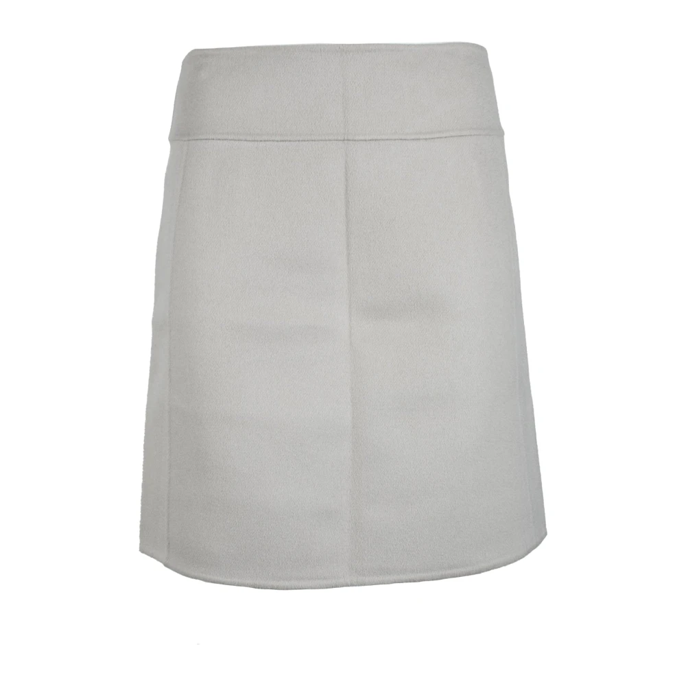 Max Mara Puur Wol Rok Beige Dames