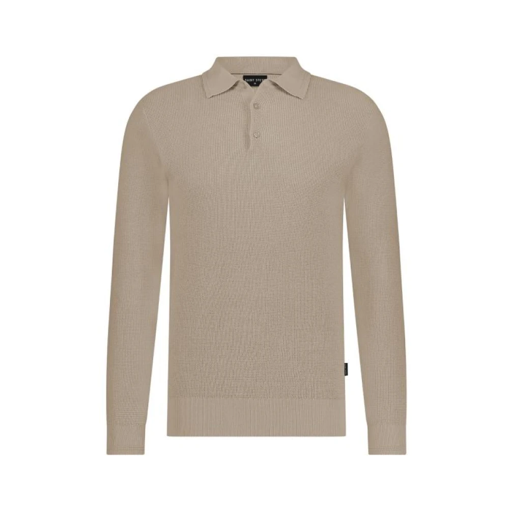 Saint Steve Taupe Melange Sweater Gray Heren