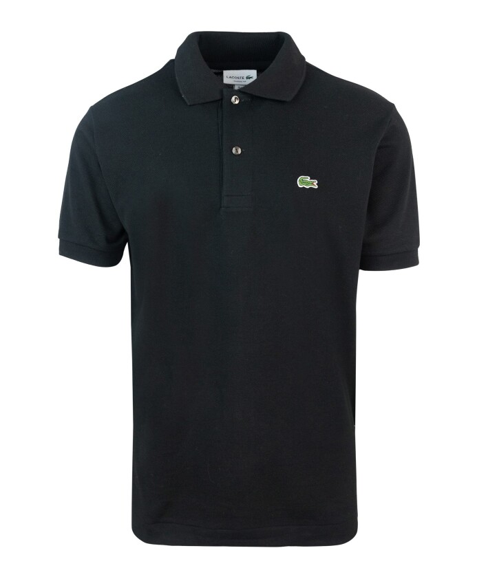 polo-noir-col-a-cotes-coupe-classique