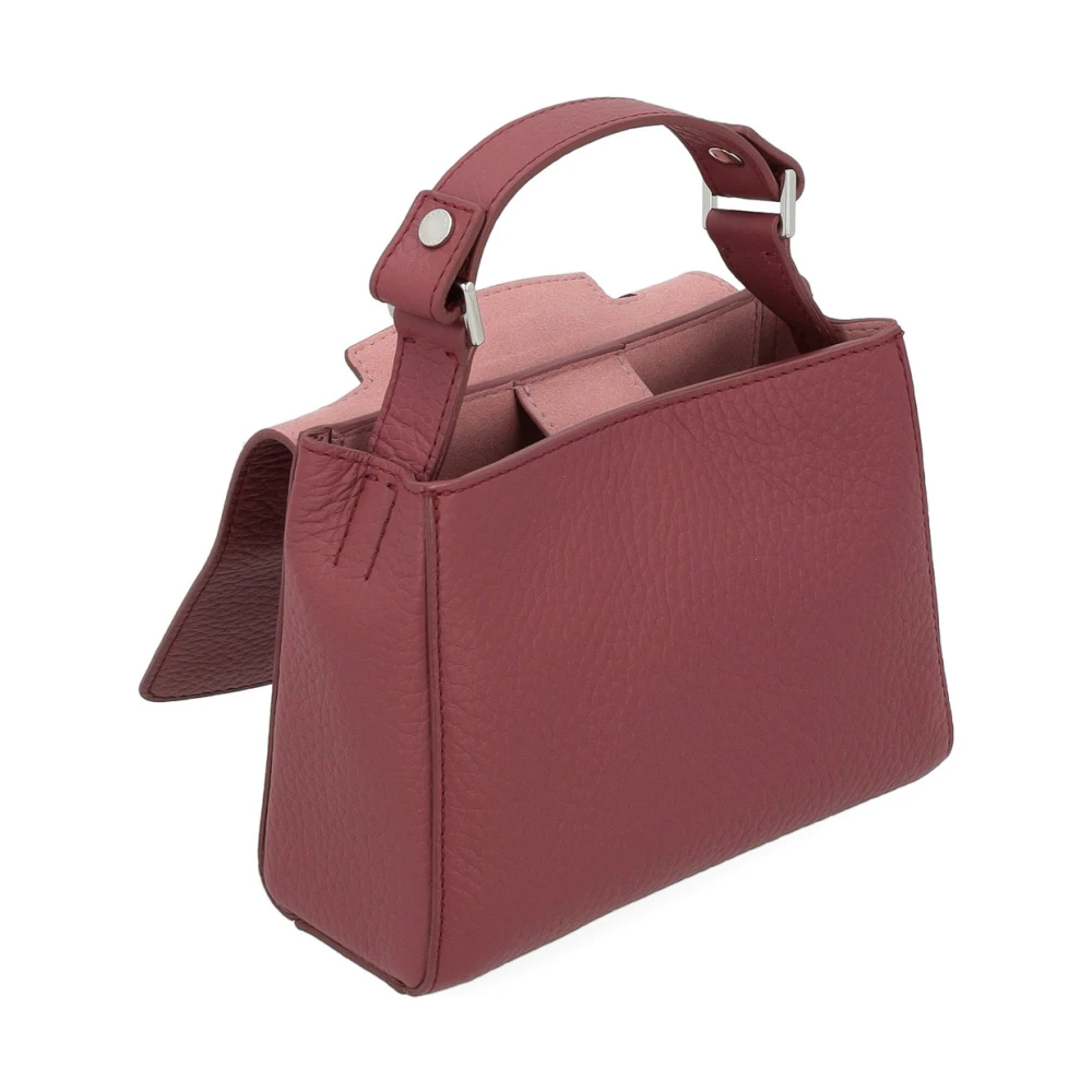 Orciani Mini Leren Handtas in Amarena Red Dames