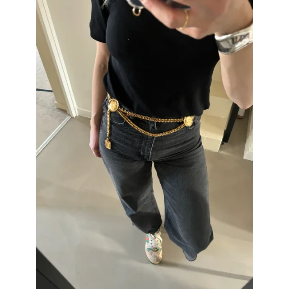 Chanel Vintage Pre-owned Fabric belts Yellow Dames