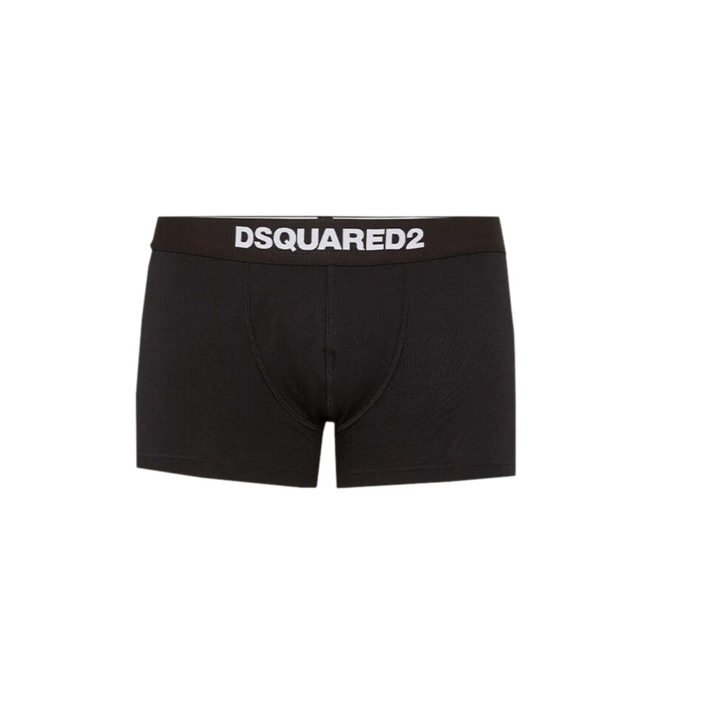 Dsquared2 Mannelijk Zwart Ondergoed Heren, S, Katoen, Logo Boxers