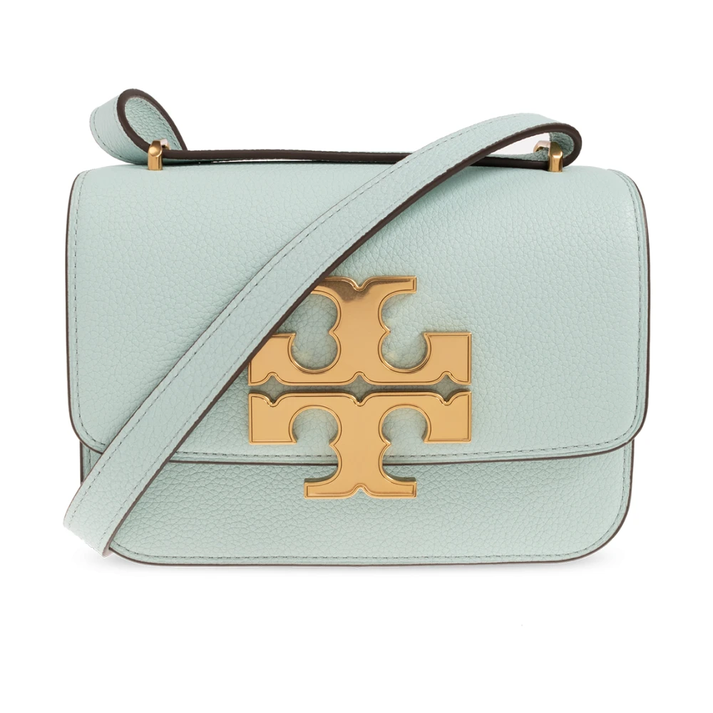 TORY BURCH Kleine leren schoudertas Blue Dames