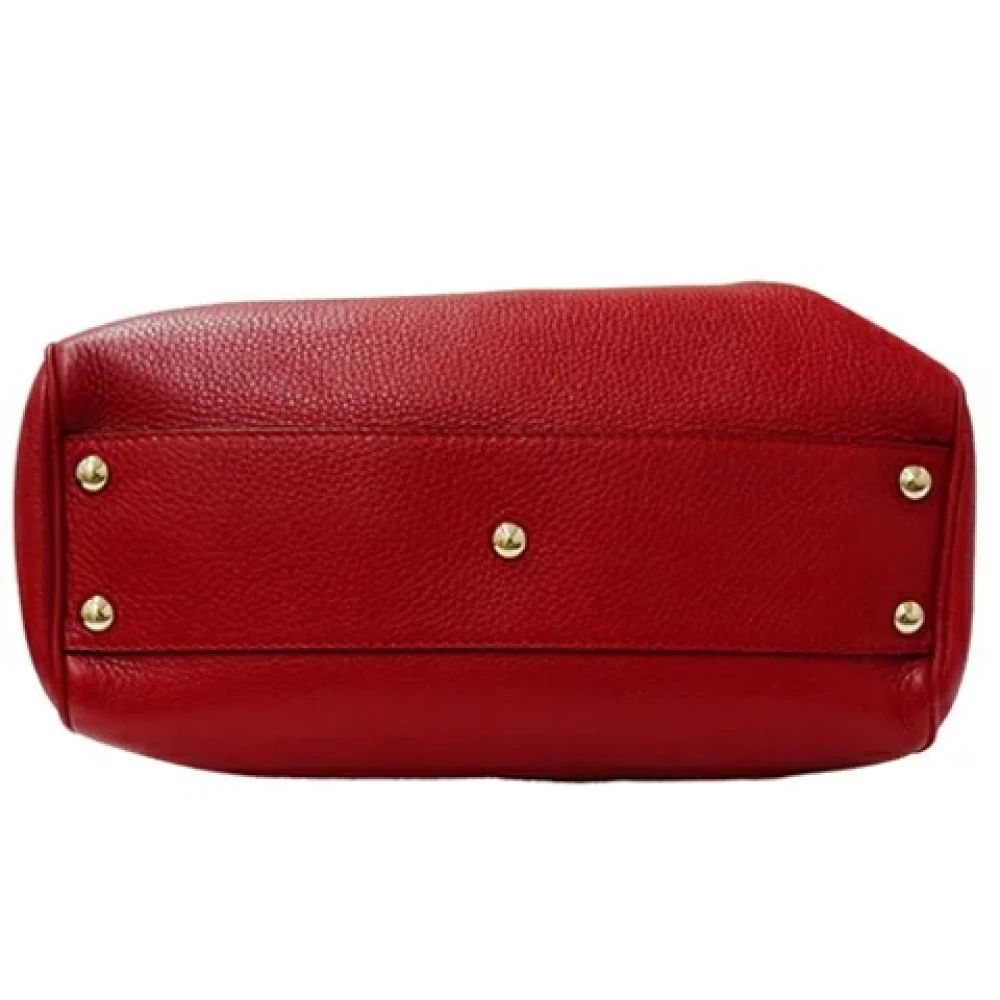 Gucci Vintage Pre-owned Leather handbags Red Dames