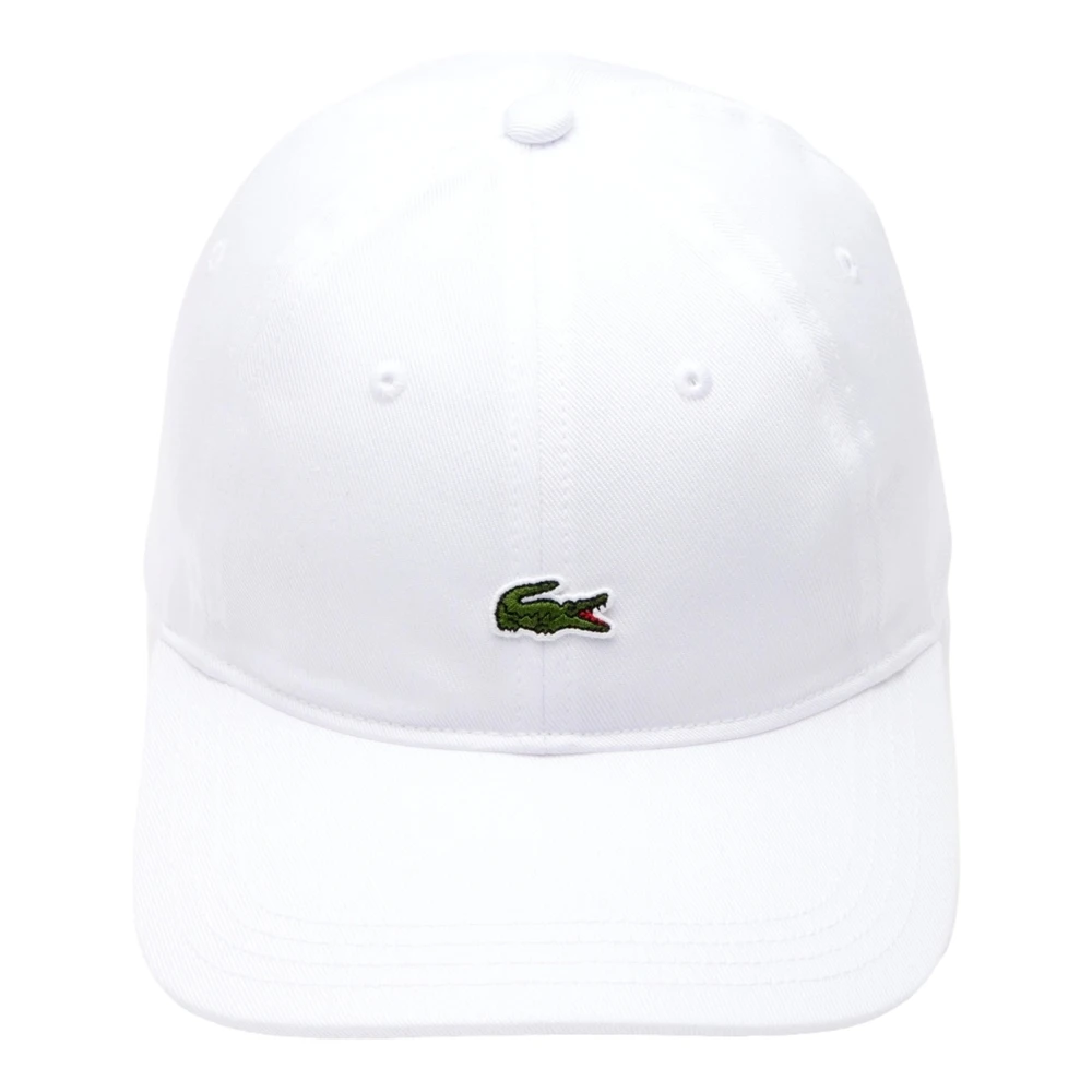 Lacoste Witte Unstructured Cap met Klein Logo White Heren