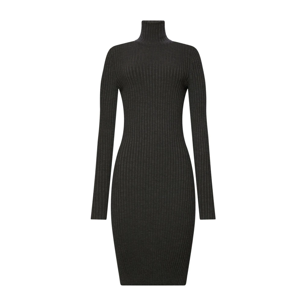Wolford Gray Midi Dresses, Female, Xs, Merino Rib Dress