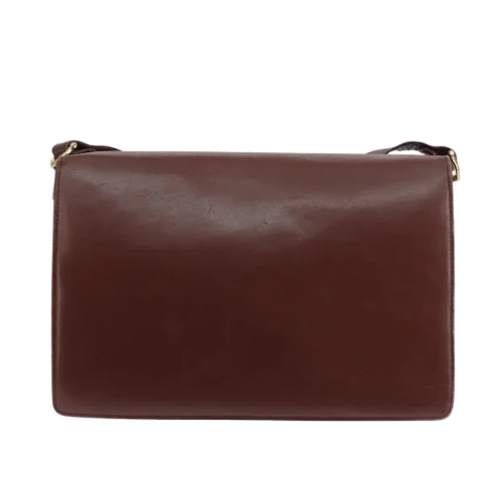 Cartier Vintage Pre-owned Leather shoulder-bags Red Dames