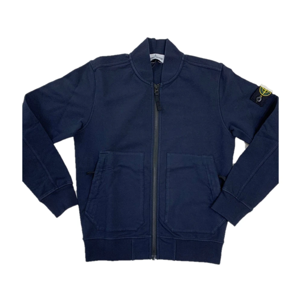 Stone Island Stilfull Dragkedja Cardigan Blue, Pojke