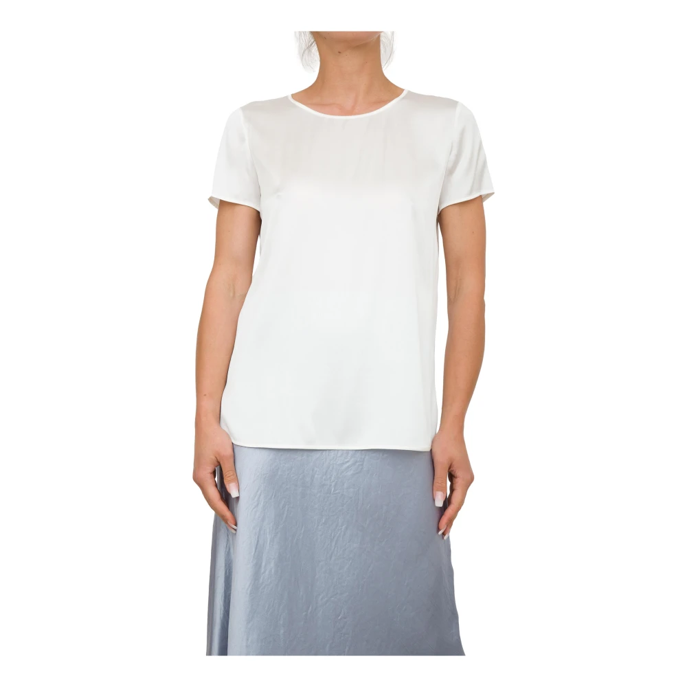 Max Mara Casual Katoenen T-Shirt voor Vrouwen White Dames