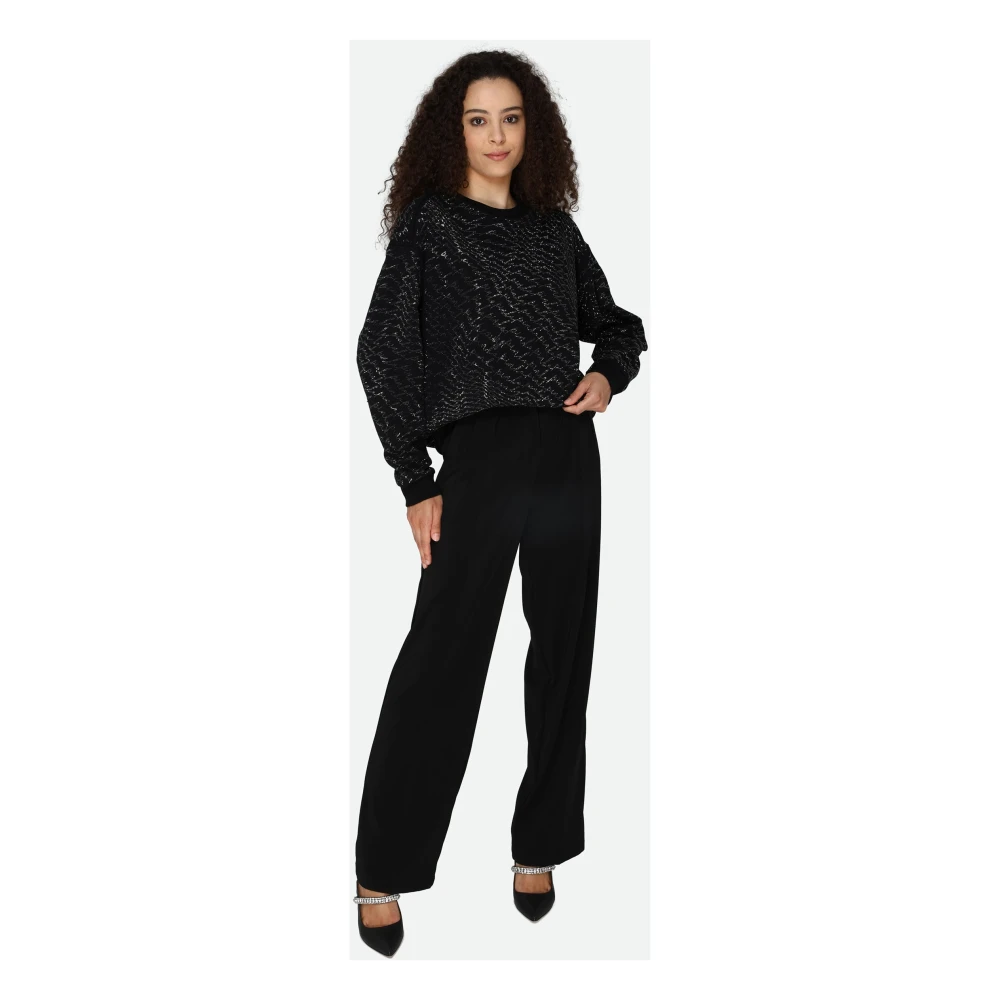pinko Zwarte Katoenen Sweater Black Dames