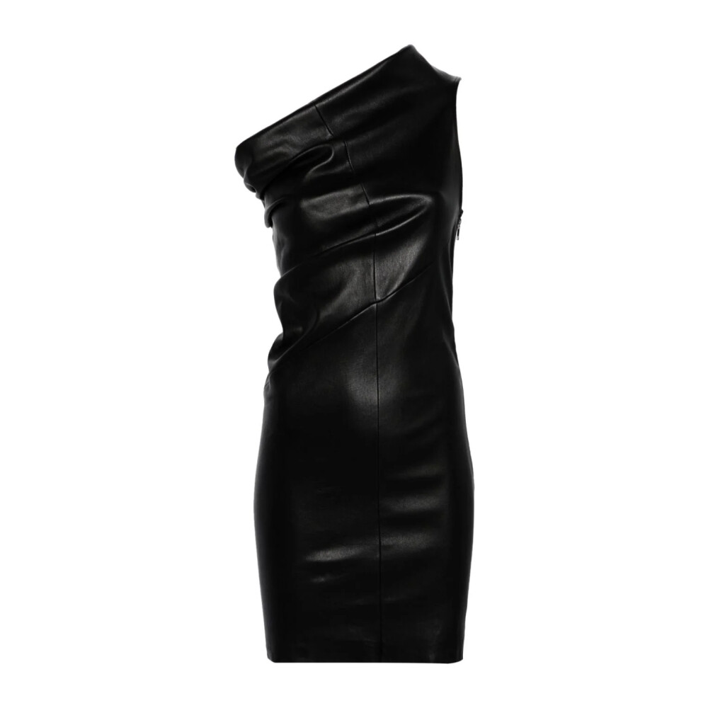 Robe noir cuir hot sale