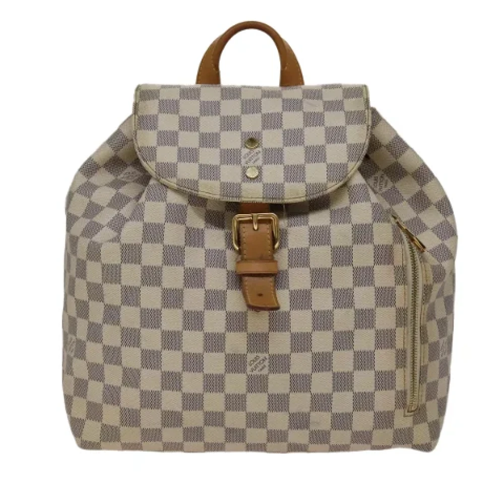 Louis Vuitton Vintage Pre-owned Canvas backpacks Beige Dames