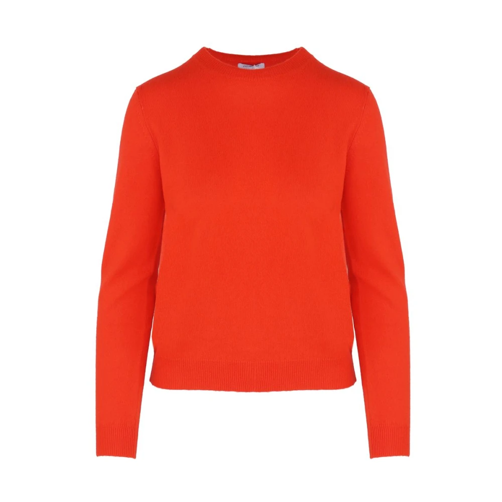 Malo Kasjmiertrui met ronde hals Orange Dames