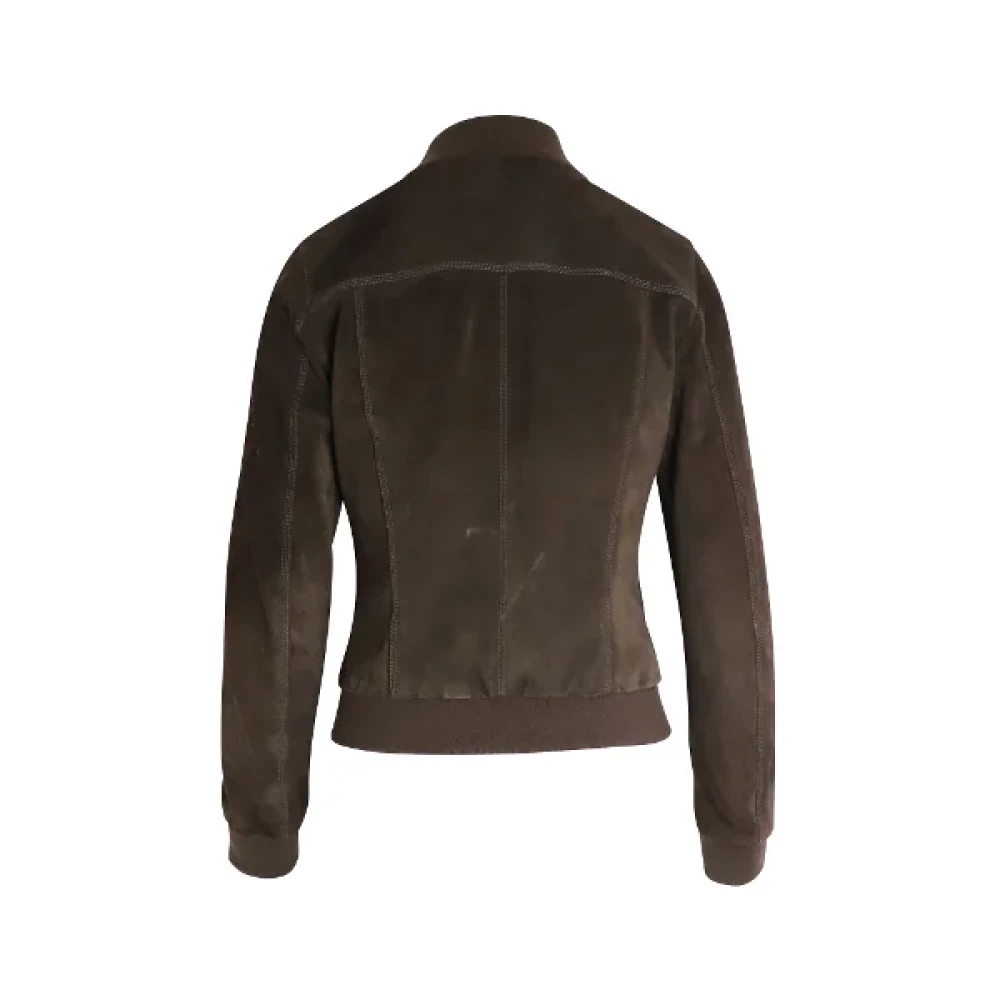 Dolce & Gabbana Pre-owned Suede outerwear Brown Dames