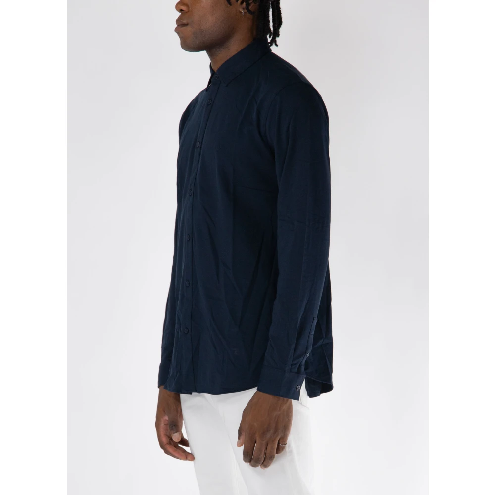 Armani Exchange Stretch Jersey Shirt Blue Heren