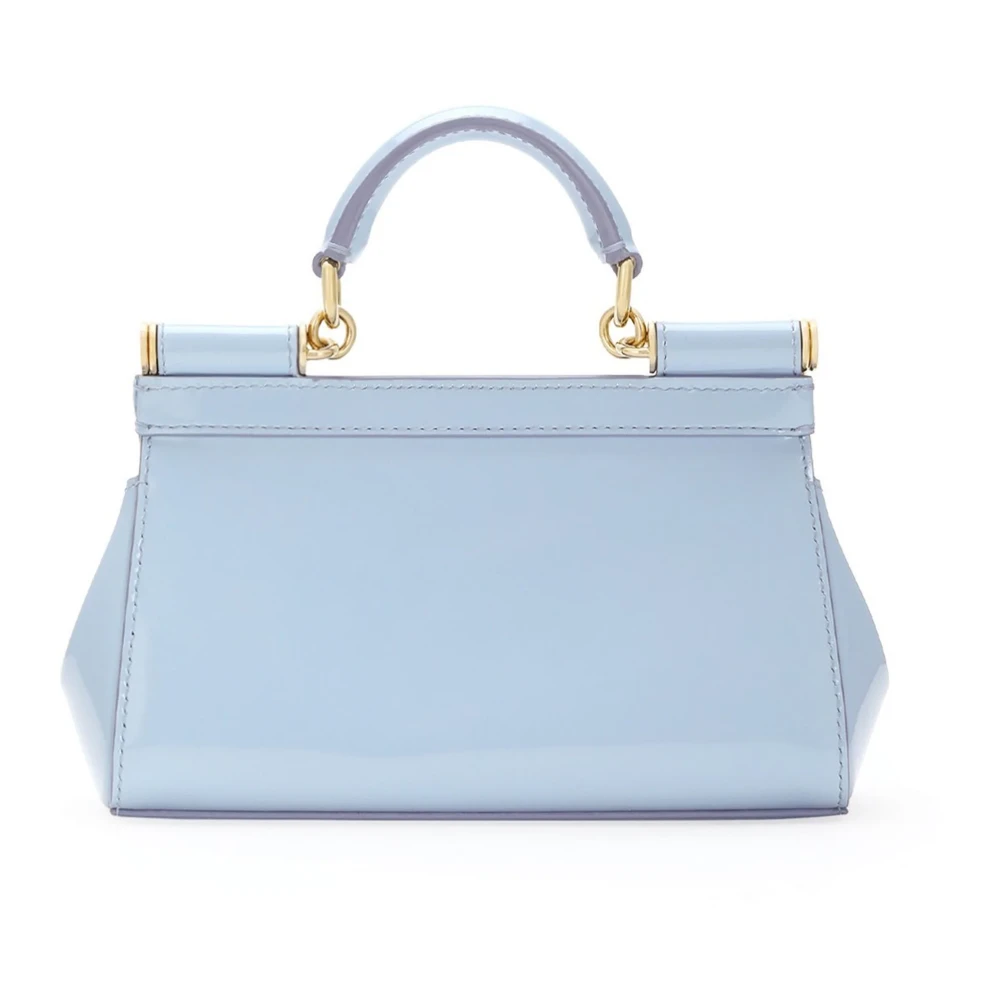 Dolce & Gabbana Heldere Blauwe Leren Crossbody Tas Blue Dames