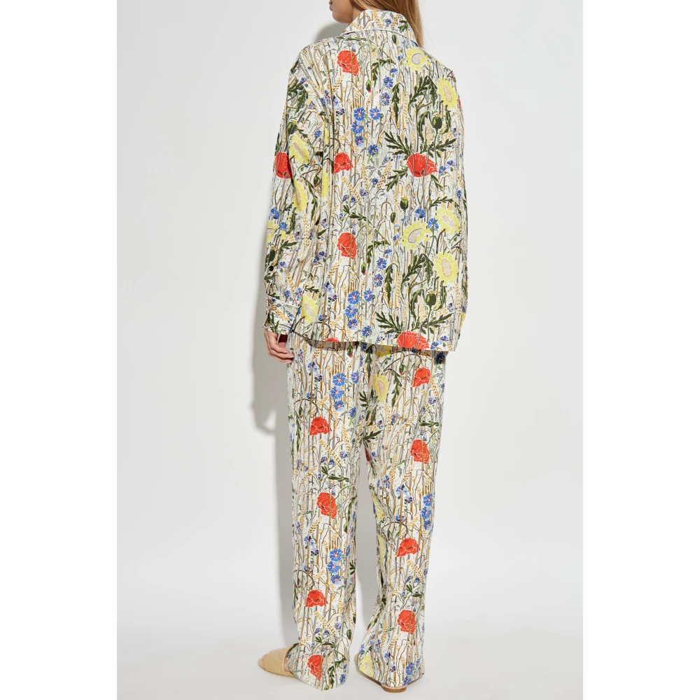 Bottega Veneta Tweepersoons pyjama met bloemenmotief Multicolor Dames