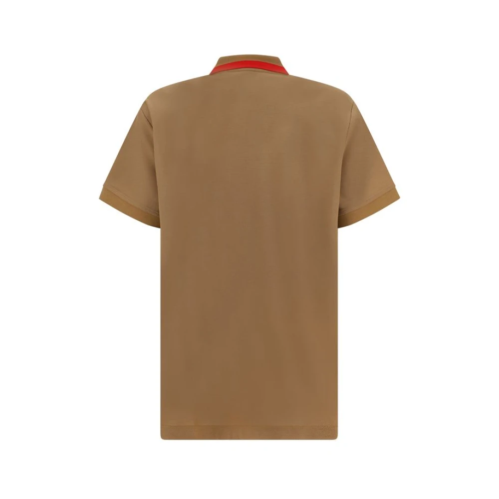 Burberry Katoenen poloshirt met monogram Brown Heren