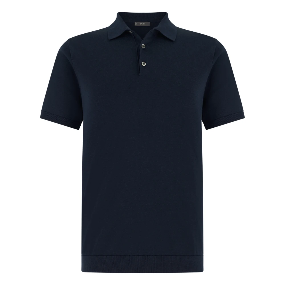 Boggi Milano Homme Bleu Pulls, Taille: S Polo En Maille De Coton Et Soie