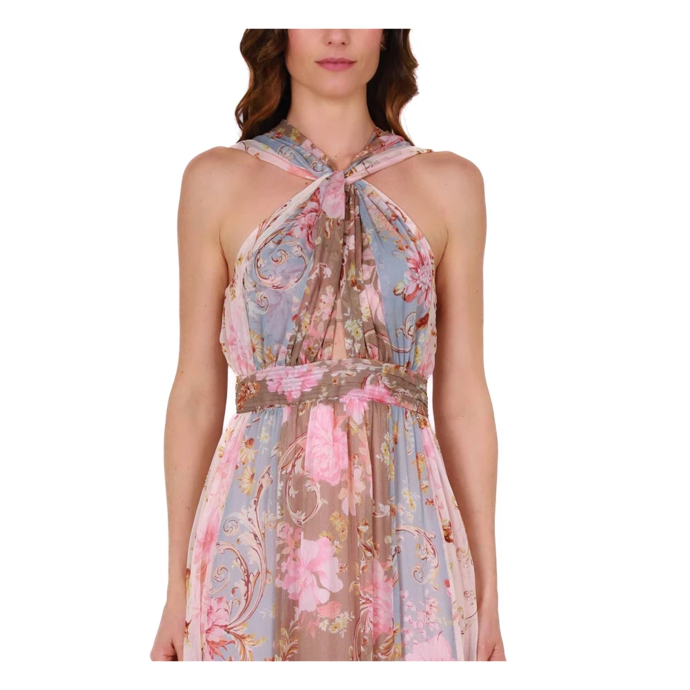 Liu Jo Elegante Lange Jurk in Bedrukte Stof Multicolor Dames