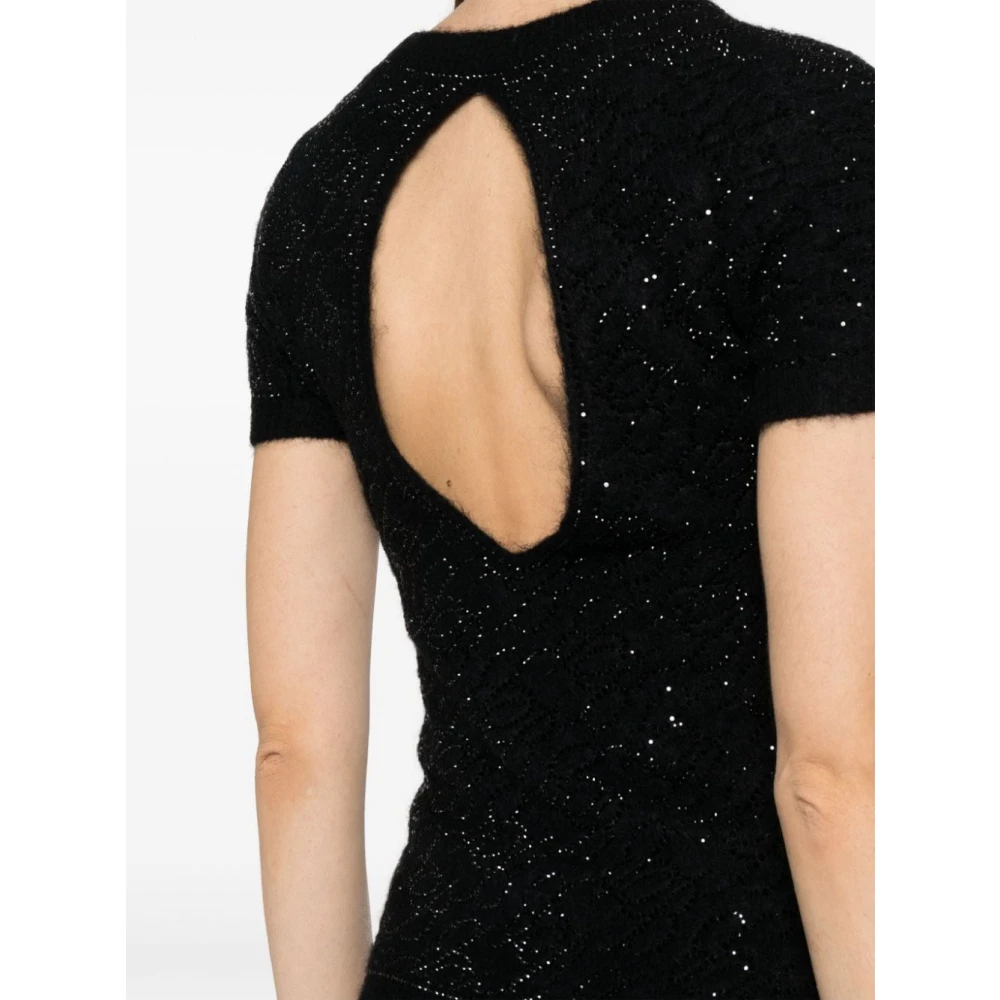 Blumarine Paricollo Zwarte Shirt Black Dames