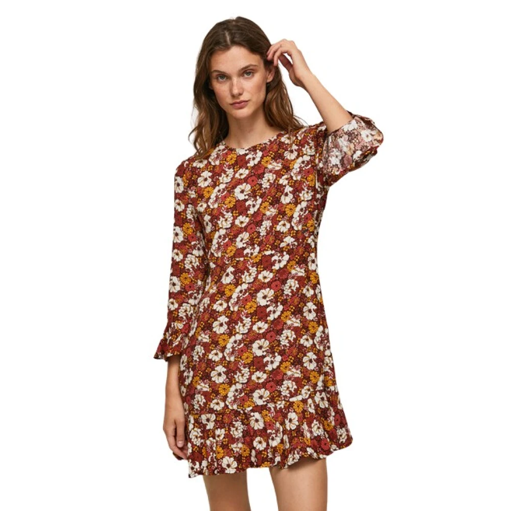Pepe Jeans Women's Orange Summer Dresses, S, Summer Dress