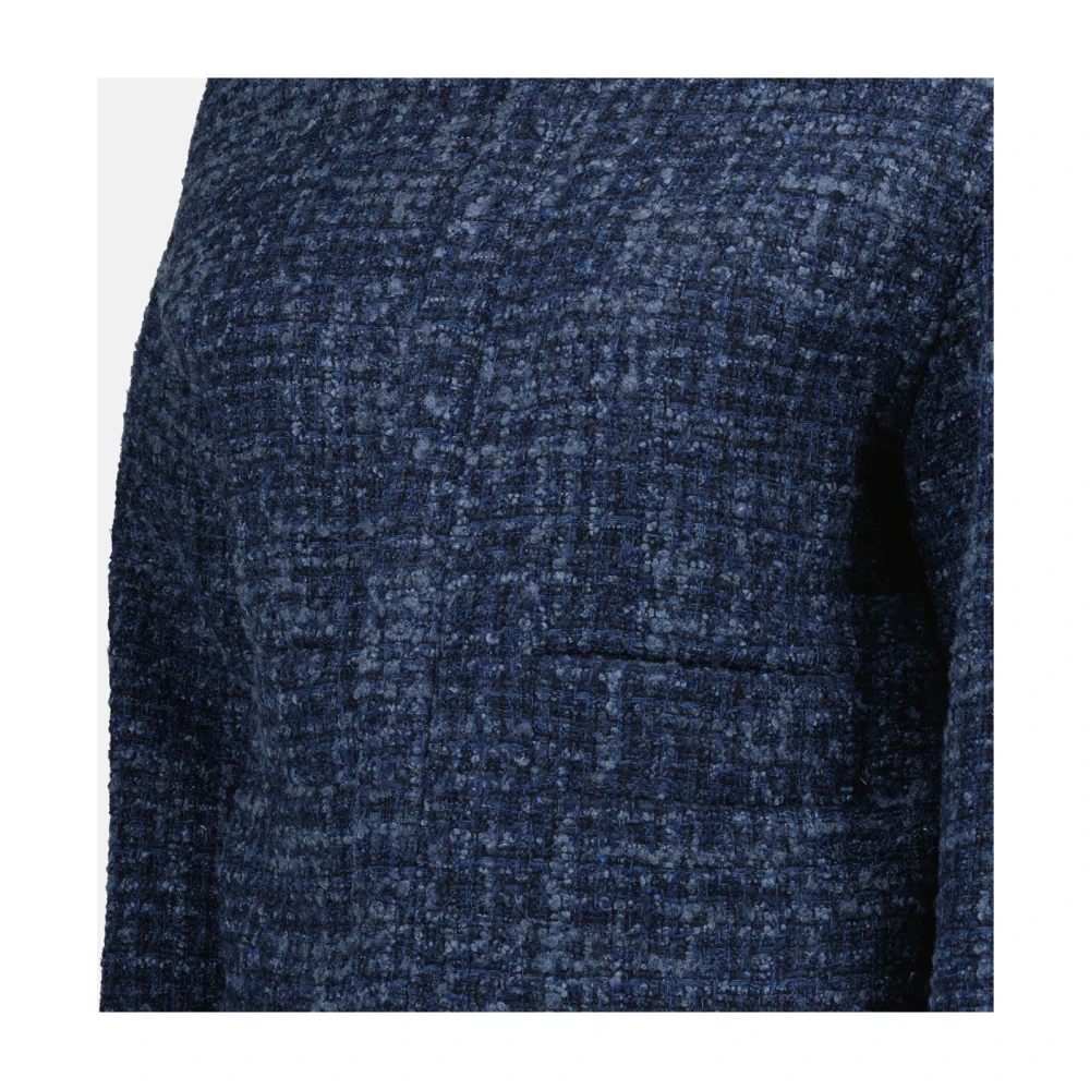 IRO Blauwe Tweed Jas Lente-Zomer 2025 Collectie Blue Heren