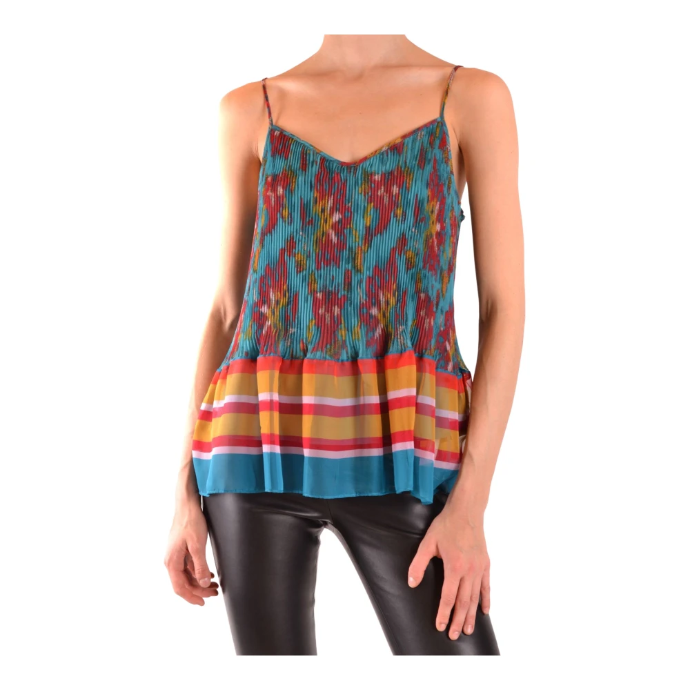 Twinset Women's Blue Sleeveless Tops, S, Sleeveless Top