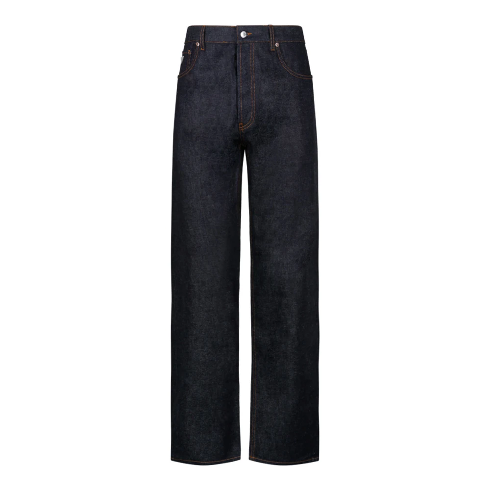 Prada Navy Denim Jeans Klassieke Pasvorm Blue Heren