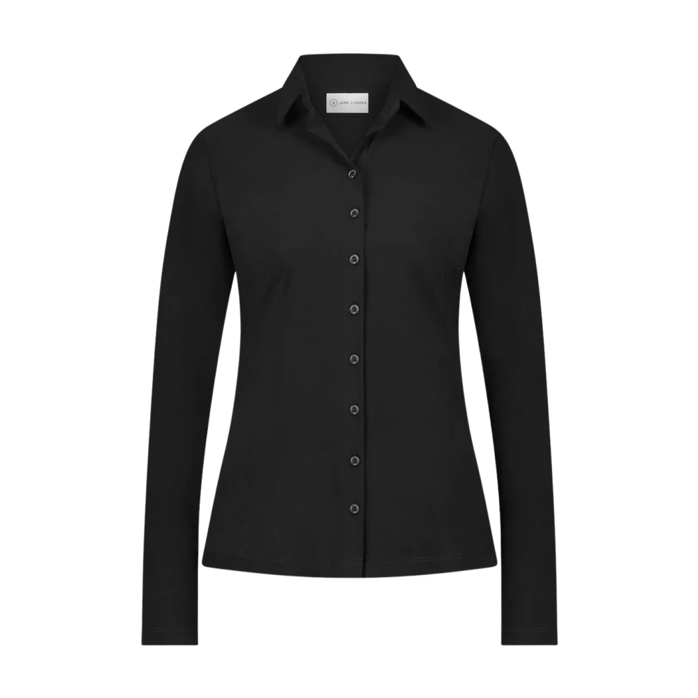 Jane Lushka Kikkie Blouse Technisch Jersey Black Dames